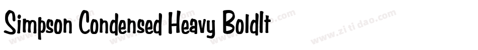 Simpson Condensed Heavy BoldItalic字体转换
